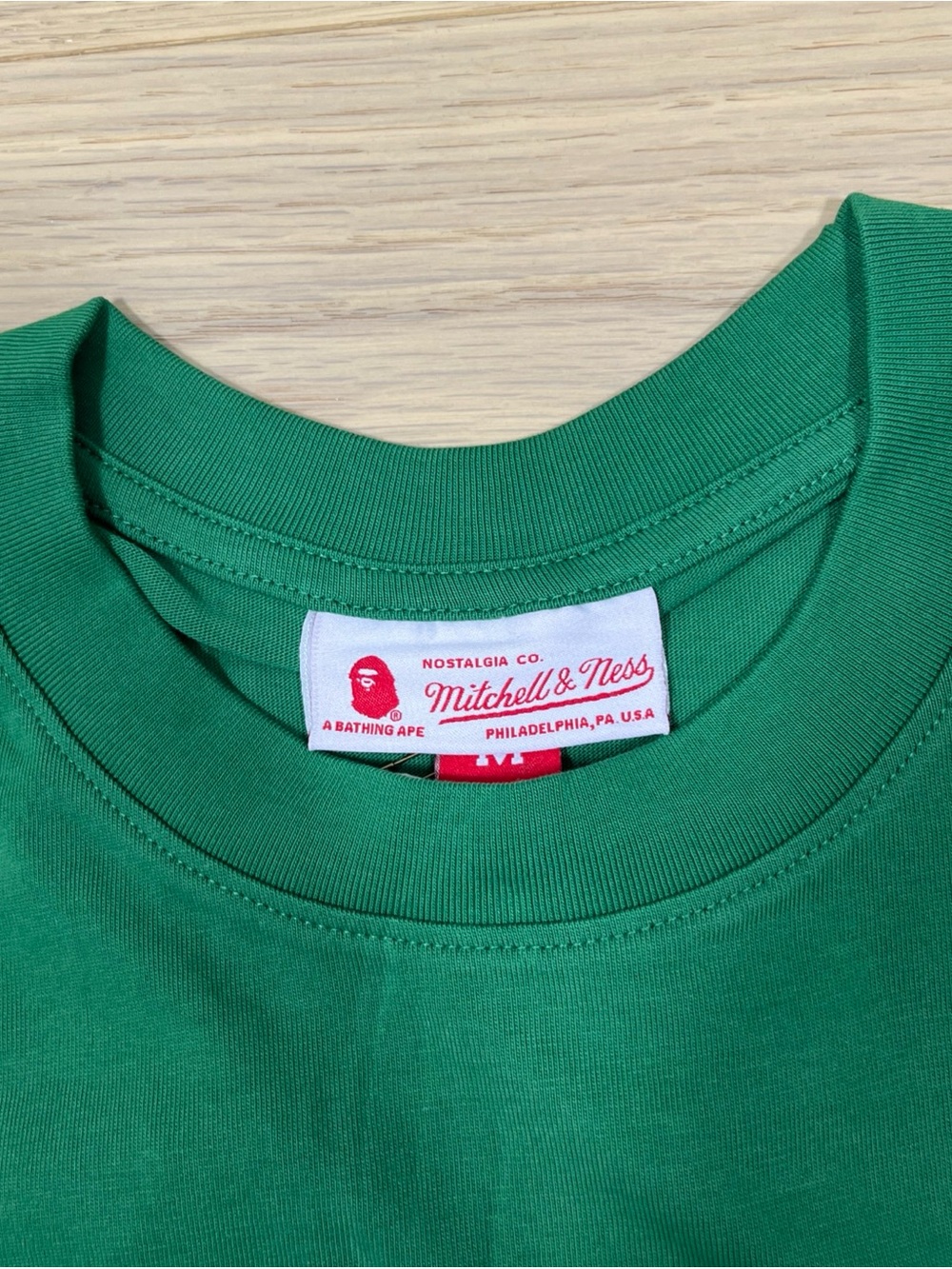 BAPE x Mitchell & Ness Celtics Tee Green Size #93 Medium - Picture 7 of 10